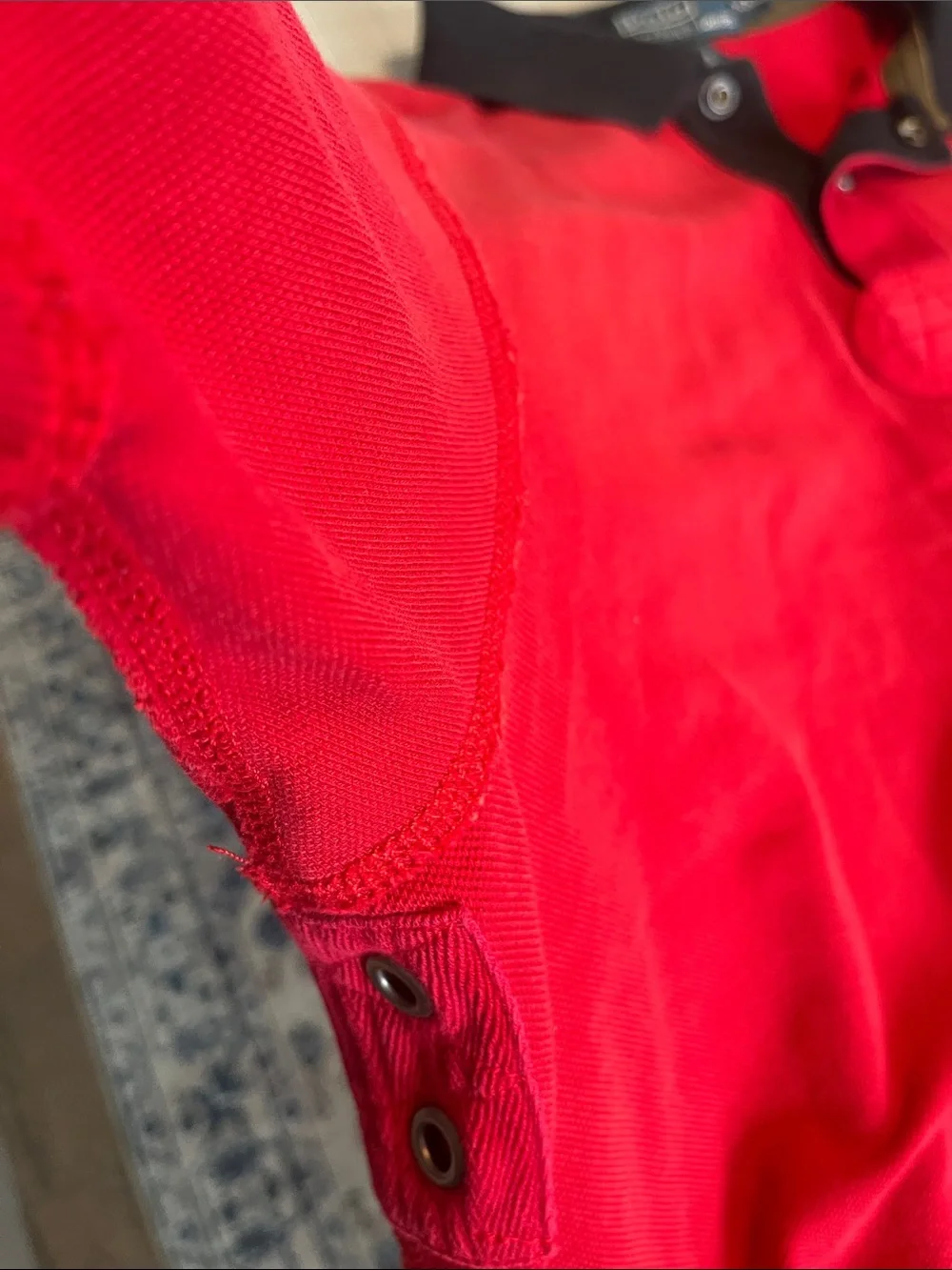 Ralph Lauren Red Polo with Embroidery Big Pony- *** almost vintage **